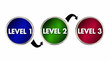 © iQoncept - Levels 1 2 3 One Two Three Rising Up Improving 3d Illustration
