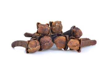 spice cloves isolated on white background