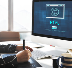 Internet HTML Homepage Browser Big Data Concept