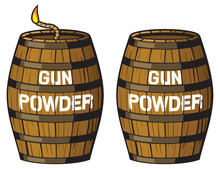 Gun Powder Barrel Illustration