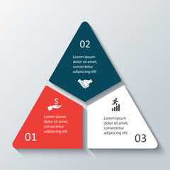 Aufkleber - Vector triangle infographic.