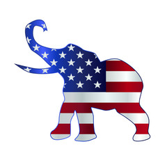 Wall Mural - Republican Elephant Flag