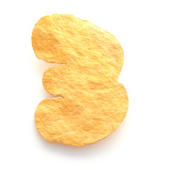 Wall Mural - Potato chips font.
