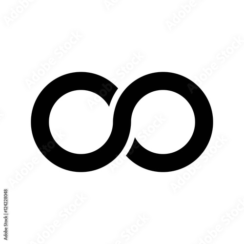 Fotografie, Obraz Infinity symbol icon, aka lemniscate, looks like sideways number eight