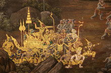 Ramakian Mural In Wat Phra Keaw