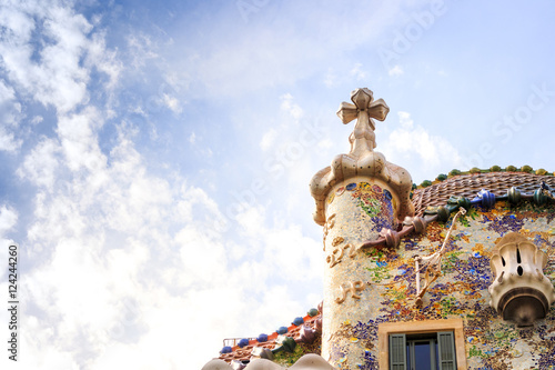 Casa Batllo by Antoni Gaudi in Barcelona, Spain Fototapete