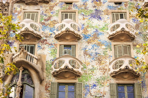 Casa Batllo by Antoni Gaudi in Barcelona, Spain Wallpaper Mural