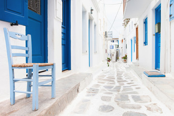 Fototapeta Street in Mykonos town, Mykonos island, Cyclades, Greece