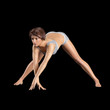 © ag visuell - Dehnübungen und Stretching – junge Frau in Dehnen-Position