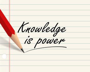 Sticker - Pencil paper - knowledge is power