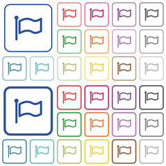 Sticker - Flag color outlined flat icons