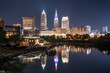 Cleveland Ohio Night Skyline
