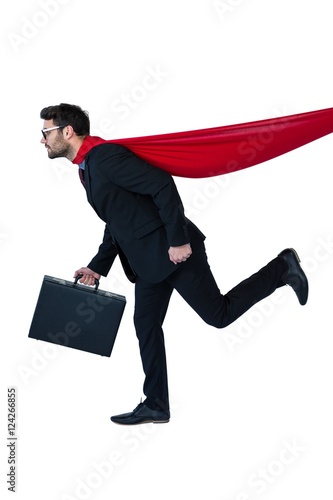 Fotografie, Obraz Businessman pretending to be a super hero