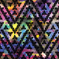 Wall Mural - tribal galaxy seamless pattern.