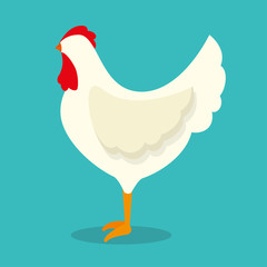 Canvas Print - chicken bird animal farm vector illustration design