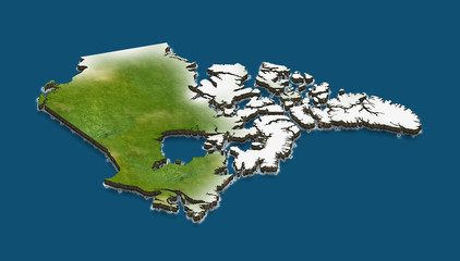 Wall Mural - Canada 3D Map illustration