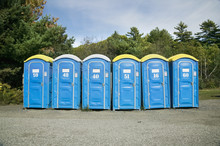Portable Toilets In Rural Setting; Canada