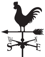 rooster weather vane (weathercock silhouette)