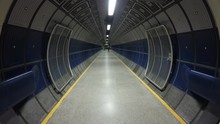 4K Wide Angle View Of A Pedestrian Tunnel