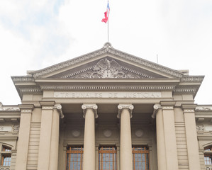 Wall Mural - The Courts of Justice (Palacio de los Tribunales de Justicia) in Santiago, Chile which house the nation's Supreme Court and Court of Appeals