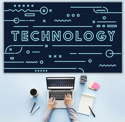 Wall Mural - technology online electronic devices graphic concept