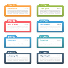 Wall Mural - Infographic Elements - Four Steps