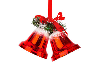 Christmas bells with a red bow