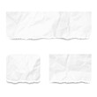 © Ann Lou - Set of realistic pieces of white torn crumpled paper, isolated on white background. Vector illustration.