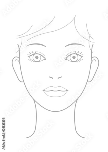 女性の顔 童顔 正面 開眼 Stock イラスト Adobe Stock 女性の顔 童顔 正面 開眼 Stock イラスト Adobe Stock