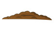 Pile of ground, heap of soil - vector illustration isolated on w