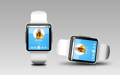 Sticker - smart watches with music player on screen