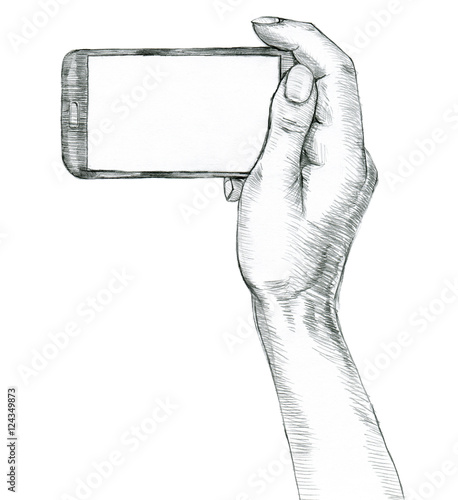 Hands Holding The Camera Stock Illustration Illustration Of