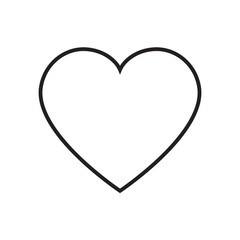 Canvas Print - Heart outline icon vector