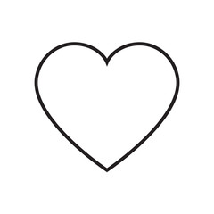 Sticker - Heart outline icon vector