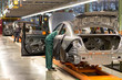 The production line for the assembly of new vehicles