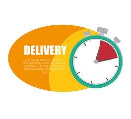 Canvas Print - delivery service time design icon vector illustration 