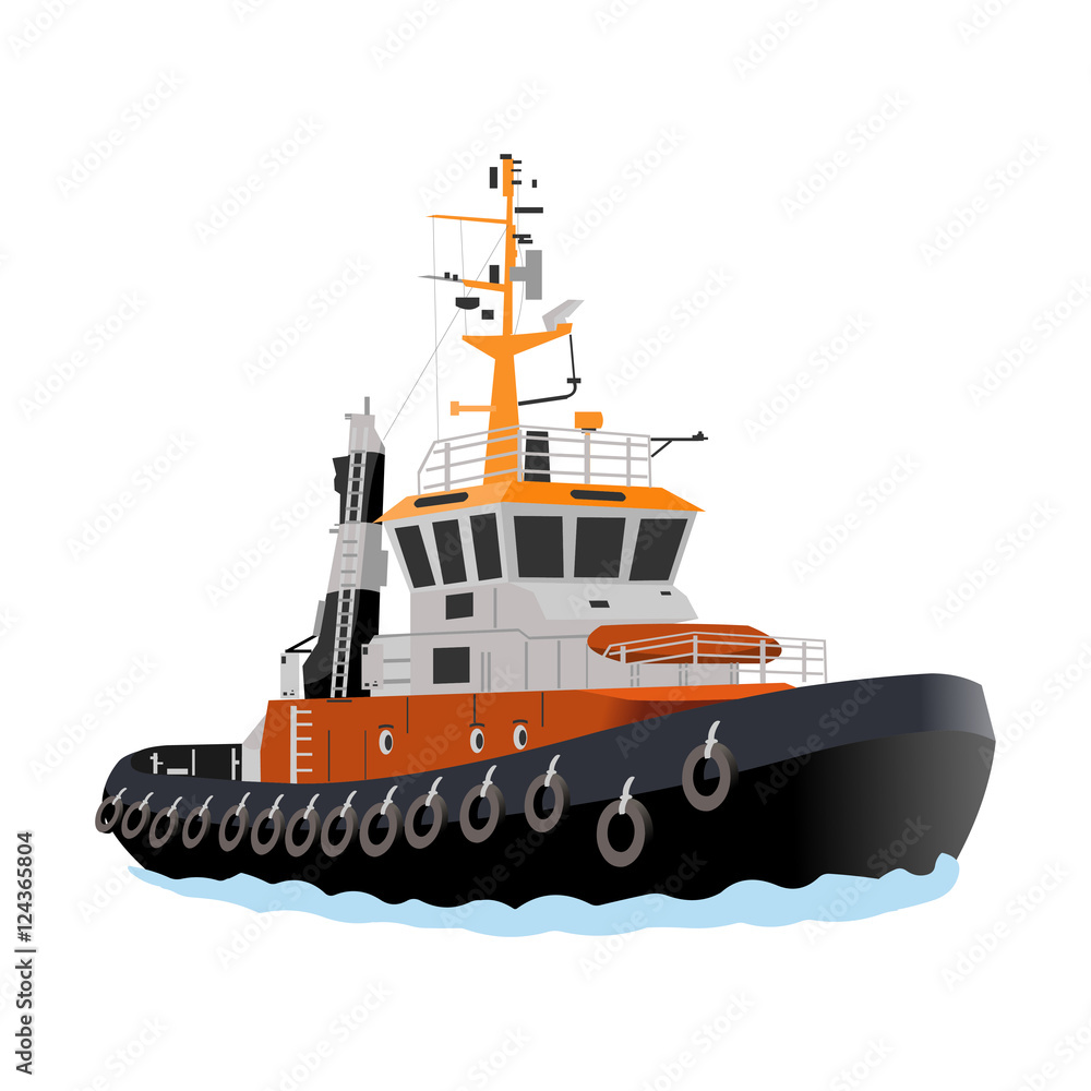Tug Icon tug boats Stock Vector | Adobe Stock