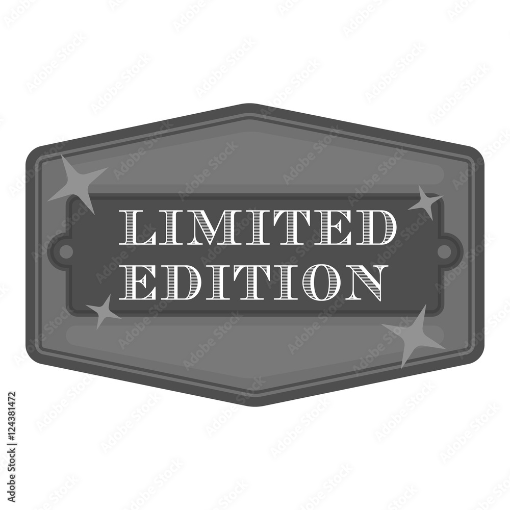 Image vectorielle Stock Limited edition icon in monochrome style ...