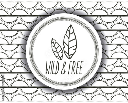 Download boho and feather inside circle icon. Bohemic ornament ...
