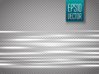 Canvas Print - abstract blurry motion lines isolated on transparent background.