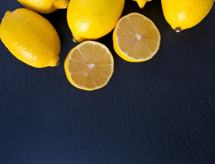 Wall Mural - lemons on chalkboard