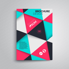 Wall Mural - brochure title sheet design. flat mosaic triangles. eps10 vector illustration.