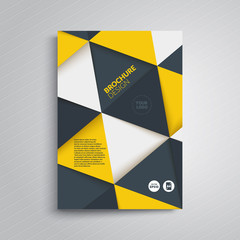 Wall Mural - brochure title sheet design. flat mosaic triangles. eps10 vector illustration.