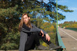 © Rob Rye - Portrait of man with a long beard and a long hair on the bridge