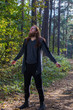 © Rob Rye - Portrait of man with a long beard and a long hair in the forest