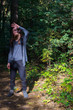 © Rob Rye - Portrait of man with a long beard and a long hair in the forest