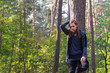 © Rob Rye - Portrait of man with a long beard and a long hair in the forest