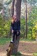 © Rob Rye - Portrait of man with a long beard and a long hair in the forest