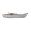 Fishing boat Isolated on white. Side view. 3D illustration