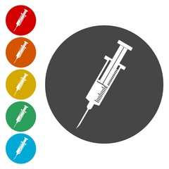 Canvas Print - Syringe vector icon. 